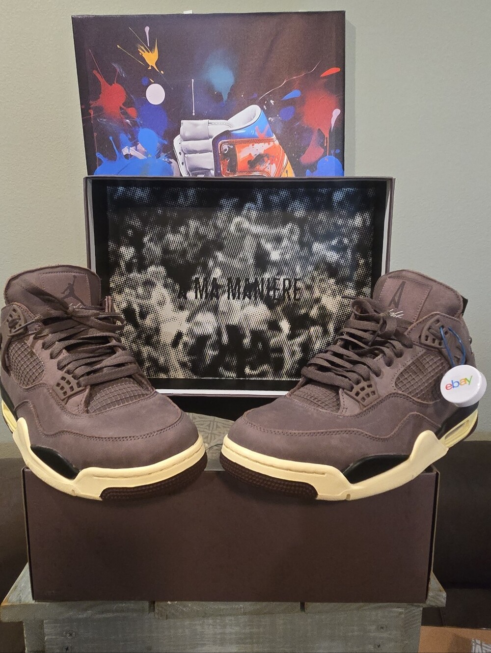 Nike Air Jordan 4 A Ma Maniere Retro SP Violet Ore Medium Ash Black Men's 12